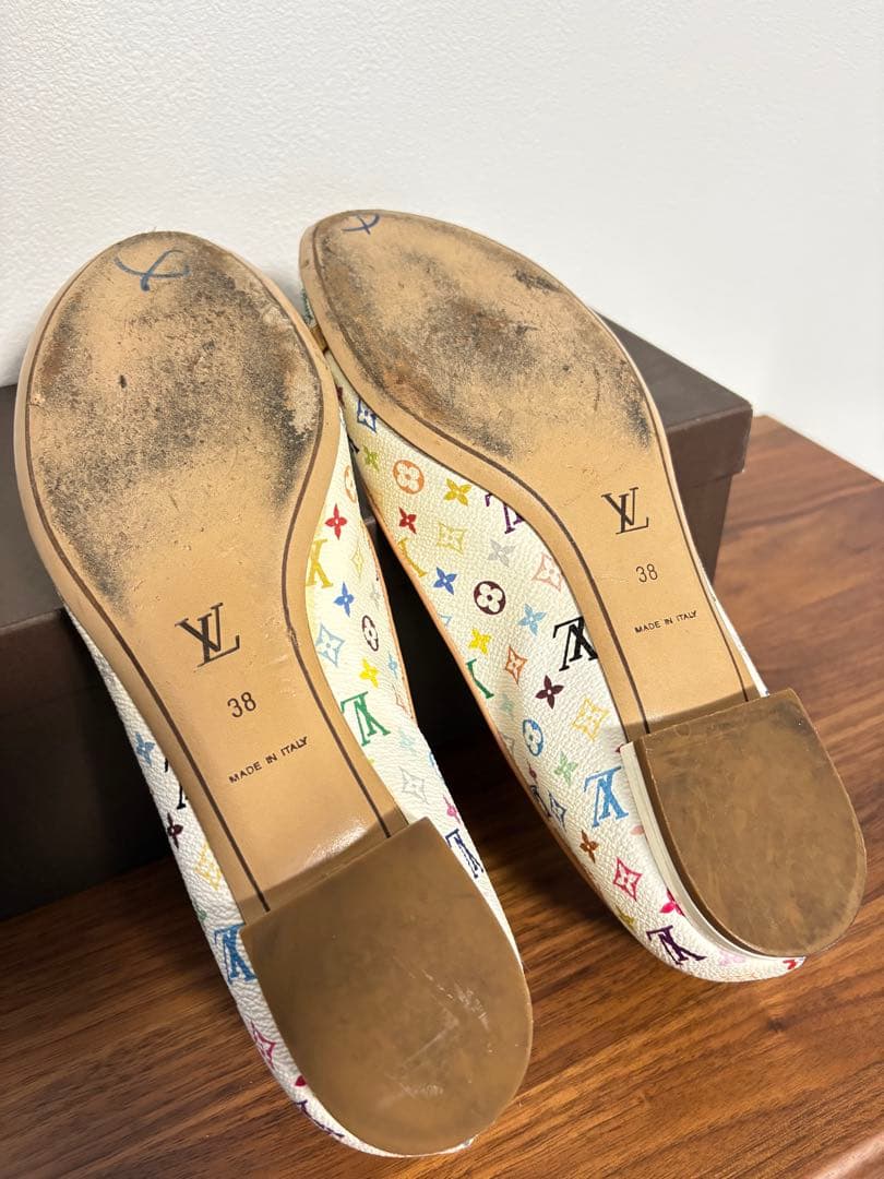 LOUIS VUITTON ★フラットシューズ ホワイト・マルチカラー