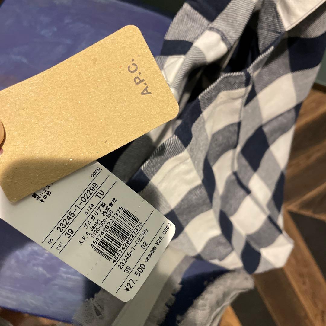 A.P.C. チェック柄 エコバッグ新品