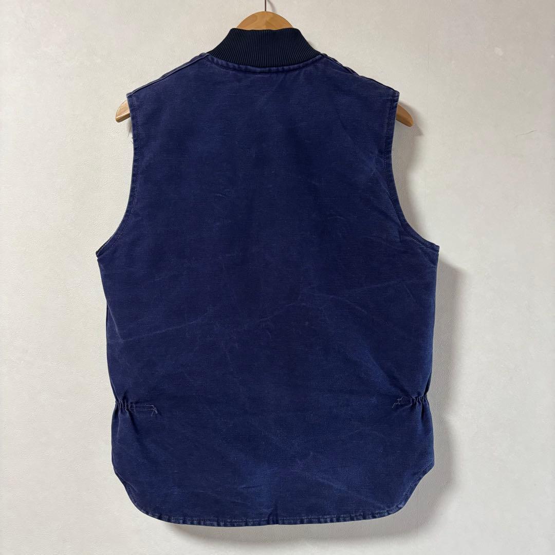 90's カーハート ベスト ネイビー ナス紺 フェード M ステューシー