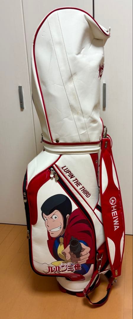 超貴重品　ルパン三世 ゴルフバッグ HEIWA ホワイト/レッド