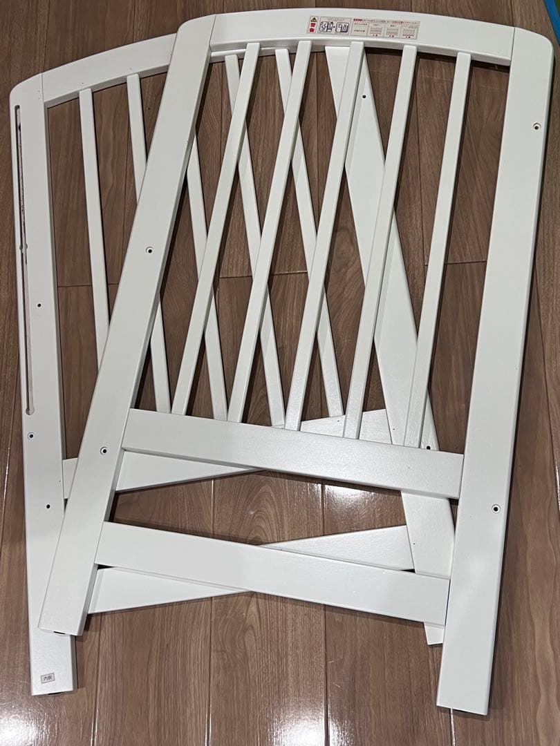 KATOJIベビーベッド ハイポジションミニベッドアーチ（ホワイト）