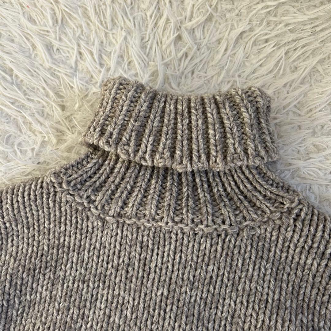 新品 ZANONE 保温性抜群 ヤク ウール　ローゲージ タートルネック 44