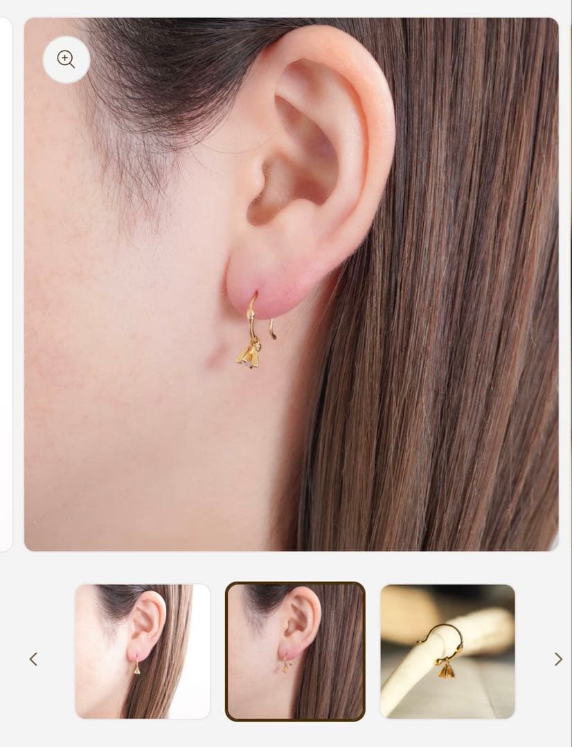 イロンデール　18kダイヤ　フックピアス