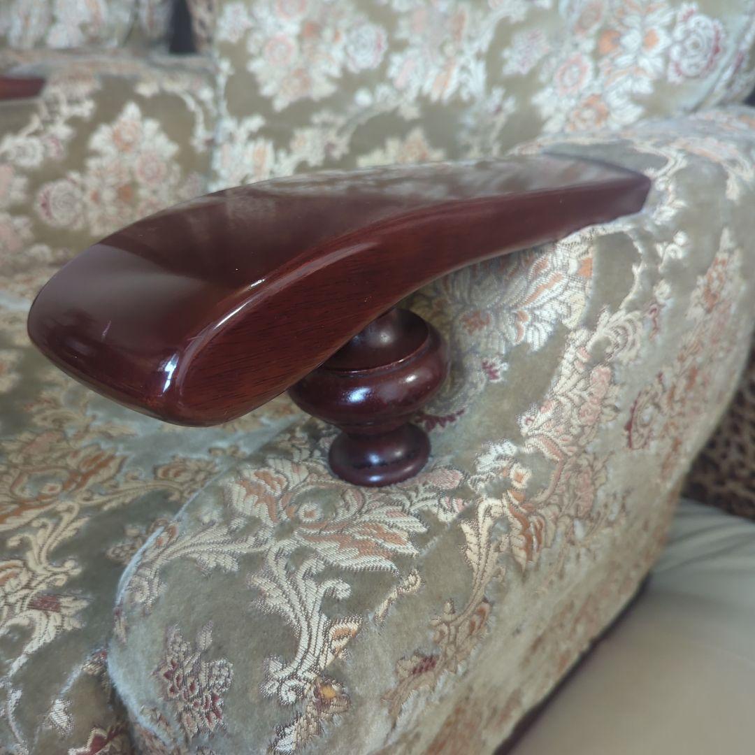 【☆美品☆】【高級シングルソファー】金華山織【※２脚ある内の１脚】②番