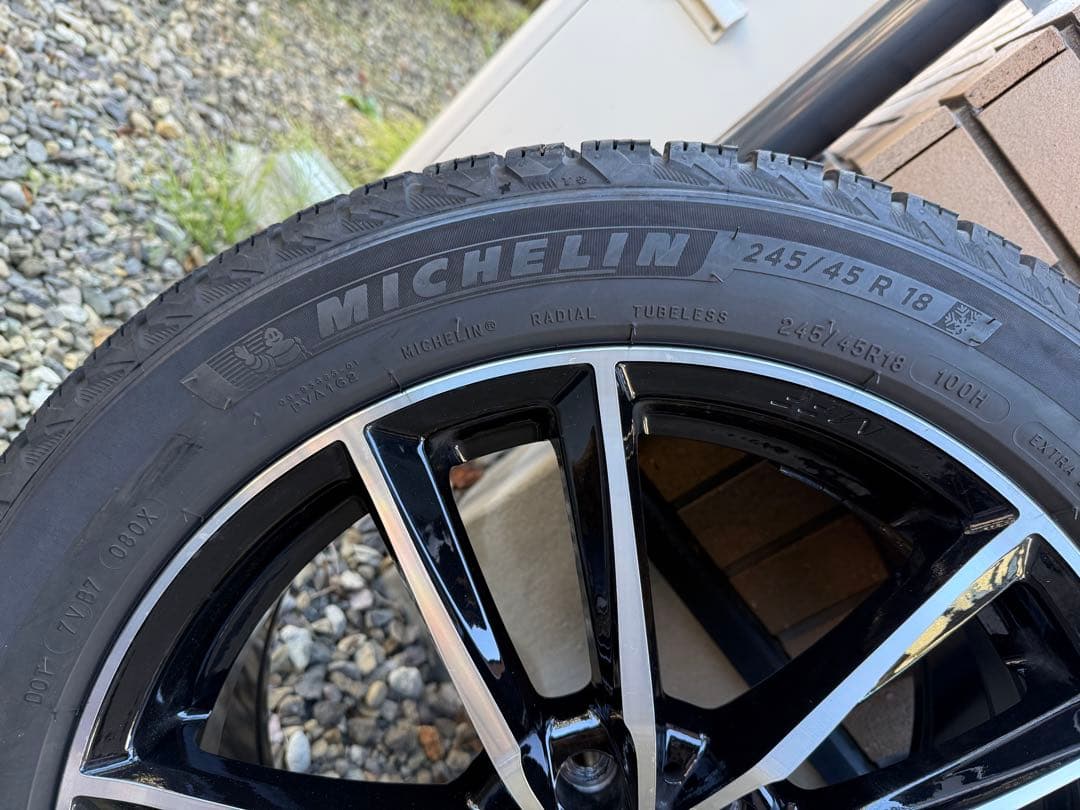 ②メルセデスE300用245/45 R18 ミシュランスタッドレスMAKホイール
