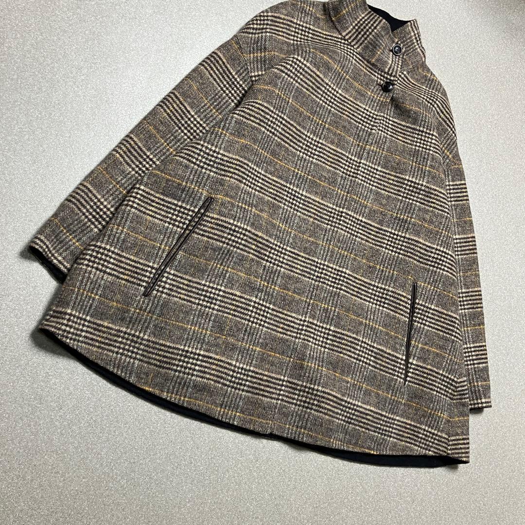 【美品✨】ユナイテッドアローズ ビーバーチェック スタンドカラー ショートコート