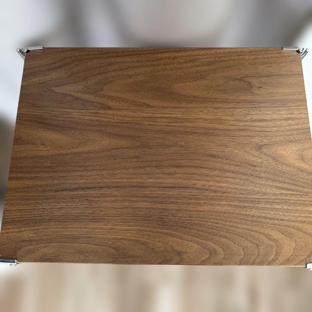 無印良品　ステンレスユニットシェルフ　ウォールナット材棚セット　小　※棚-1枚