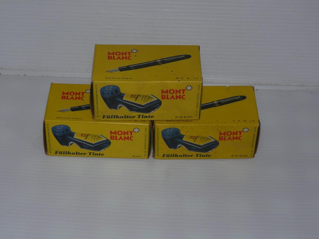 1960年代　モンブラン　ボトルインク　未開封　3個　黒　ブルーブラック 万年筆