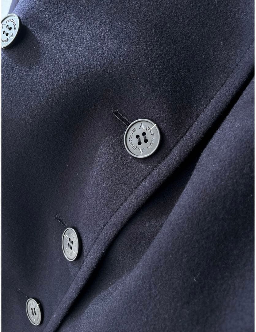 極美品✨アクアスキュータム 10万　ウールメルトン　ピーコート　M 8 ネイビー