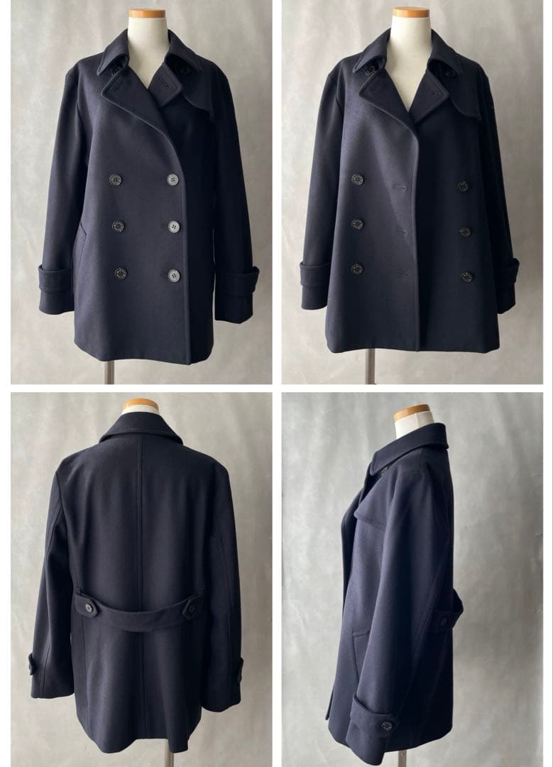 極美品✨アクアスキュータム 10万　ウールメルトン　ピーコート　M 8 ネイビー