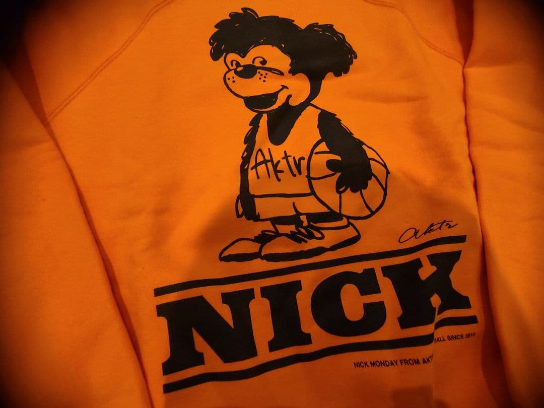 NICK バスケットボール スウェット(オレンジ)M寸