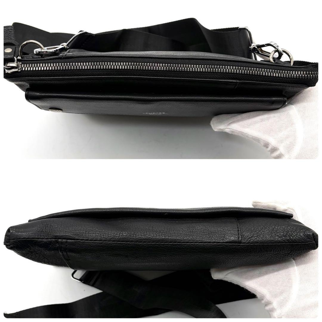 【極美品】ポーター ランブラー ショルダーバッグ レザー 斜め掛け ブラック