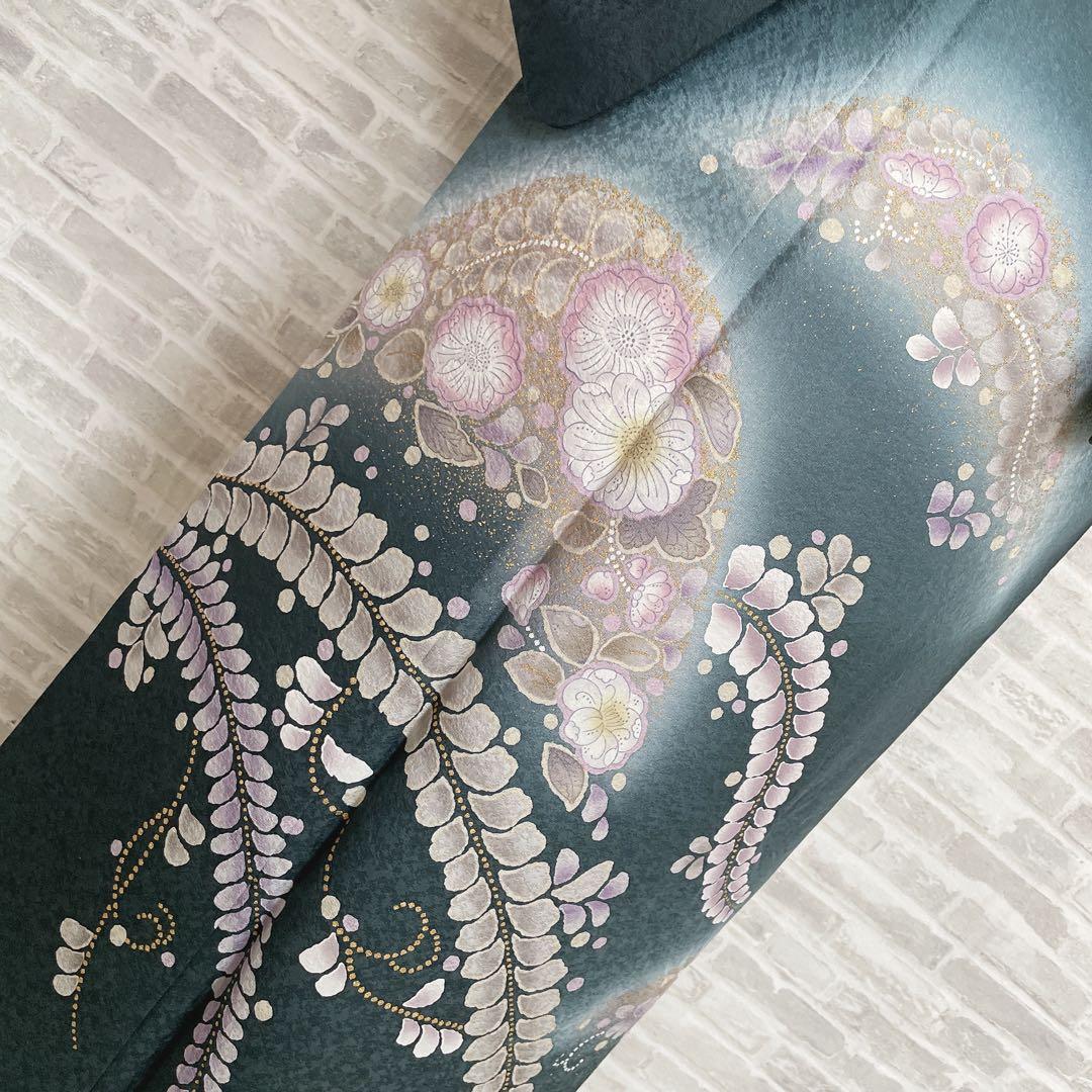 訪問着　フルセット　辻ヶ花　金彩加工　パールトーン加工　着物　L2