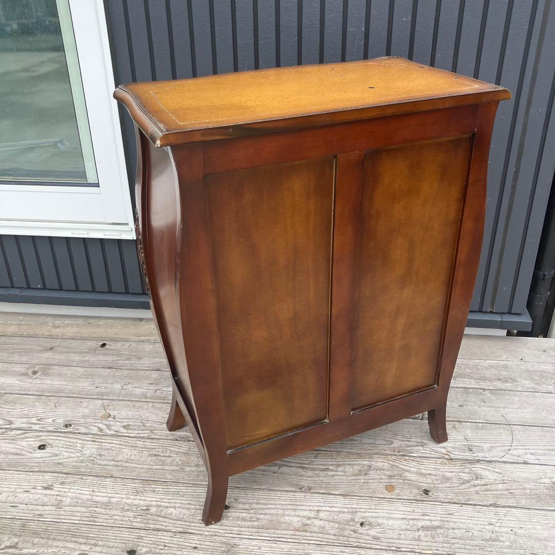 イタリアスタイル 木製コンソールテーブル コールキャビネット 電話台キャビネット