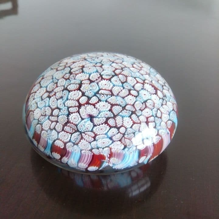 ベネチアガラス ペーパーウェイトmurano ITALY 直径約9.5センチ希少