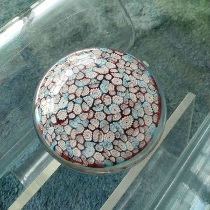 ベネチアガラス ペーパーウェイトmurano ITALY 直径約9.5センチ希少