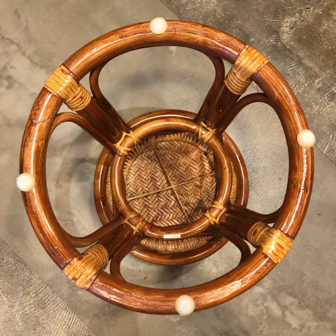 【ラタン】 円形スツール 椅子　腰掛け　ラタンチェアー　アジアン雑貨