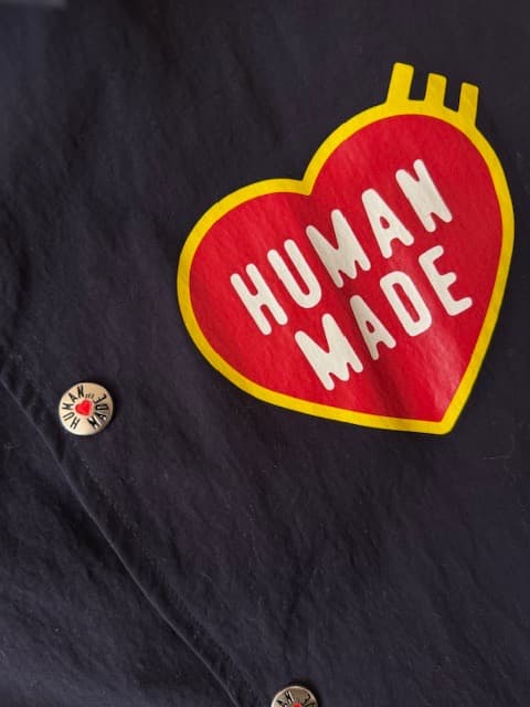 【美品】HUMAN MADE コーチジャケット M ネイビー 背面ビッグロゴ