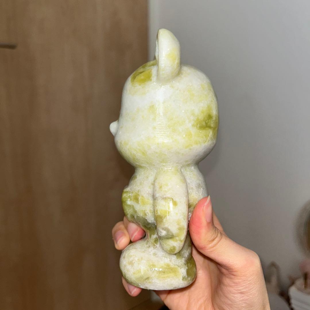 グリーンジェイド クマちゃん bigサイズ 930g 天然石 置物