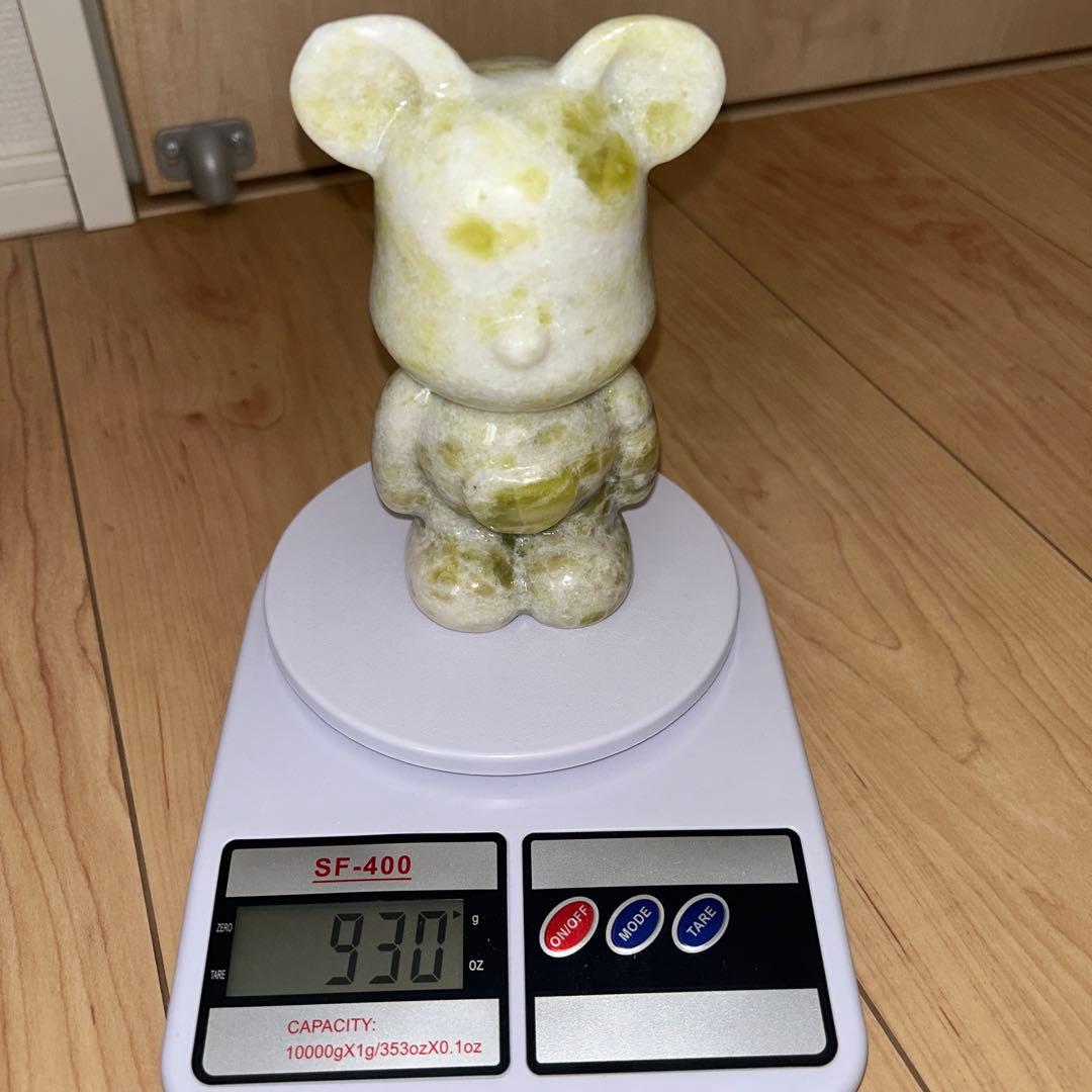 グリーンジェイド クマちゃん bigサイズ 930g 天然石 置物