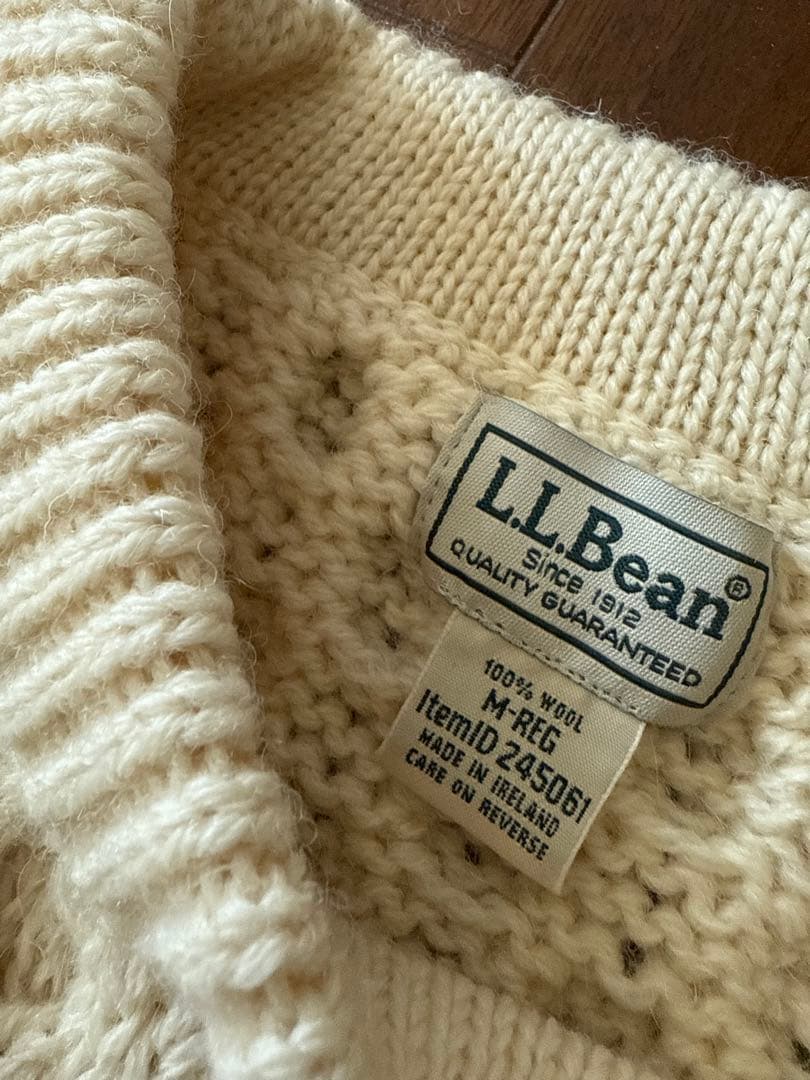 【美品】LLBEAN アランニット　　Mサイズ