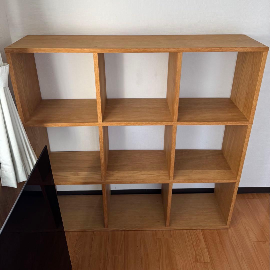 MUJI 無印良品 スタッキングシェルフセット ３段×３列 オーク材 本棚