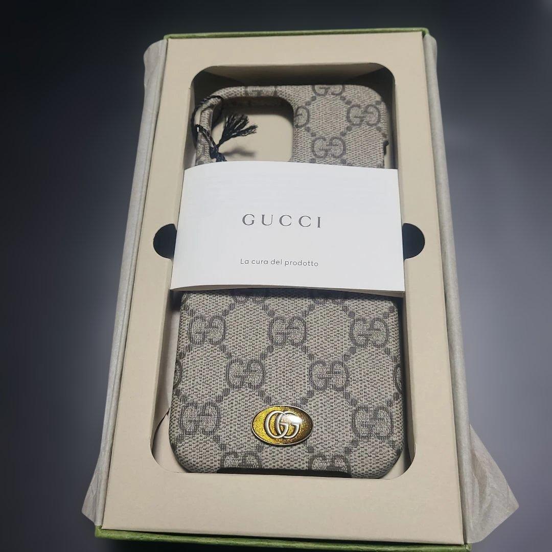 ⭐新品未使用　GUCCI iPhone13ProMAX ケース　ショッパー付⭐