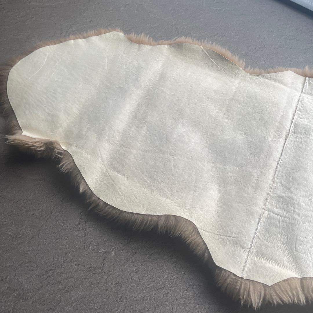 BOMA 長毛ムートンラグ　2匹　ブラウン