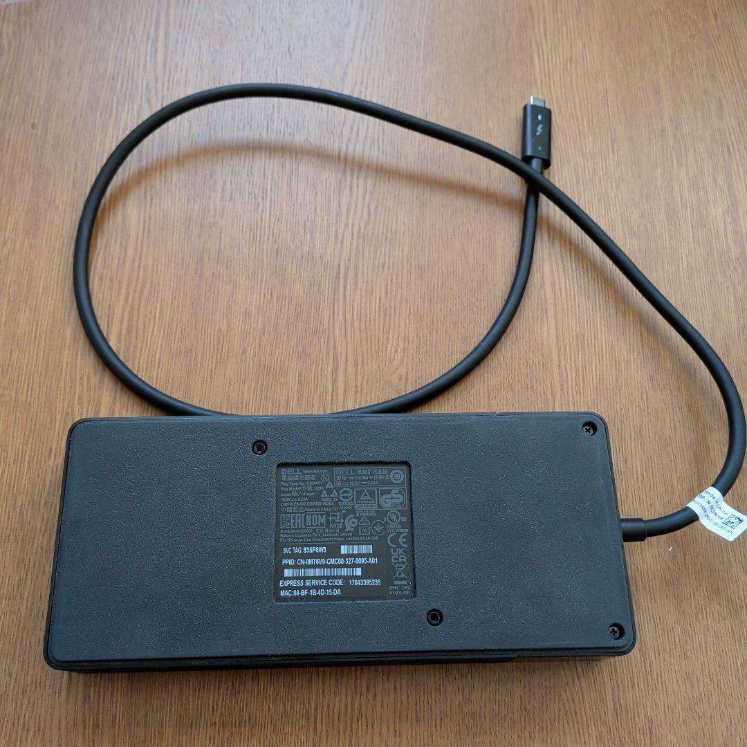 【美品・完動品】Dell WD22TB4 Thunderbolt 4 ドック