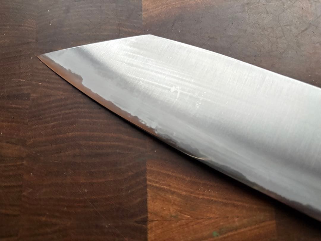 日野浦　睦　味方屋　切付　文化(三徳) 180mm 6寸　包丁　白鋼　和包丁　霞