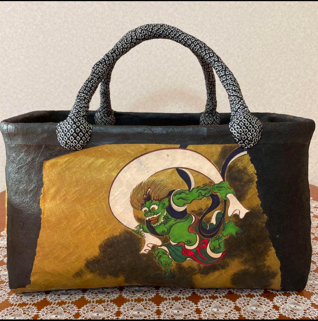 一閑張り かごバッグ