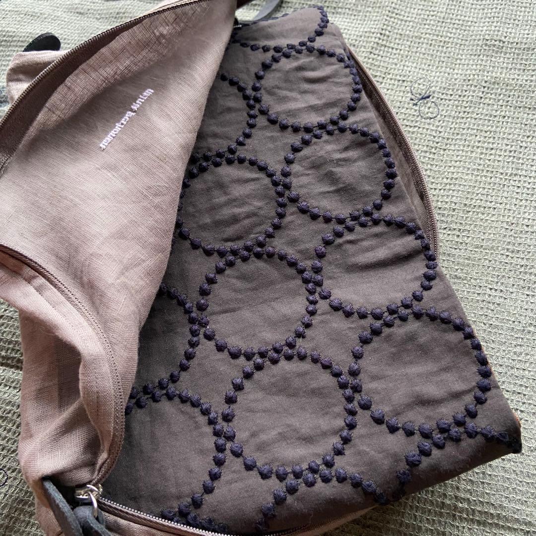 【正規品】mina perhonen 半幅帯　タンバリン　ミナのポーチ付き