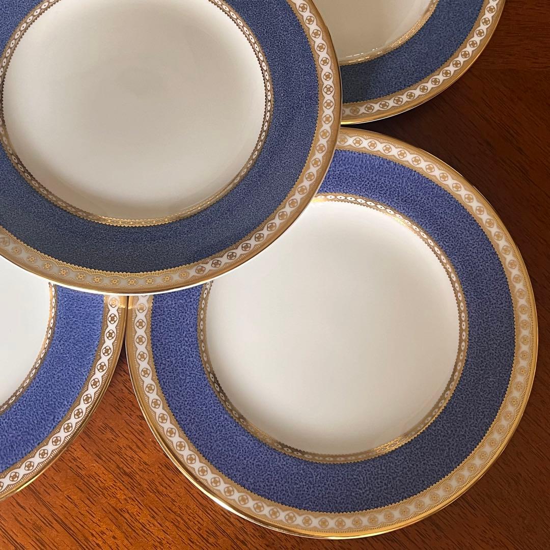 【黒壺美品】英国製　ウェッジウッド★ユーランダーパウダーブルー★ケーキ皿　5枚