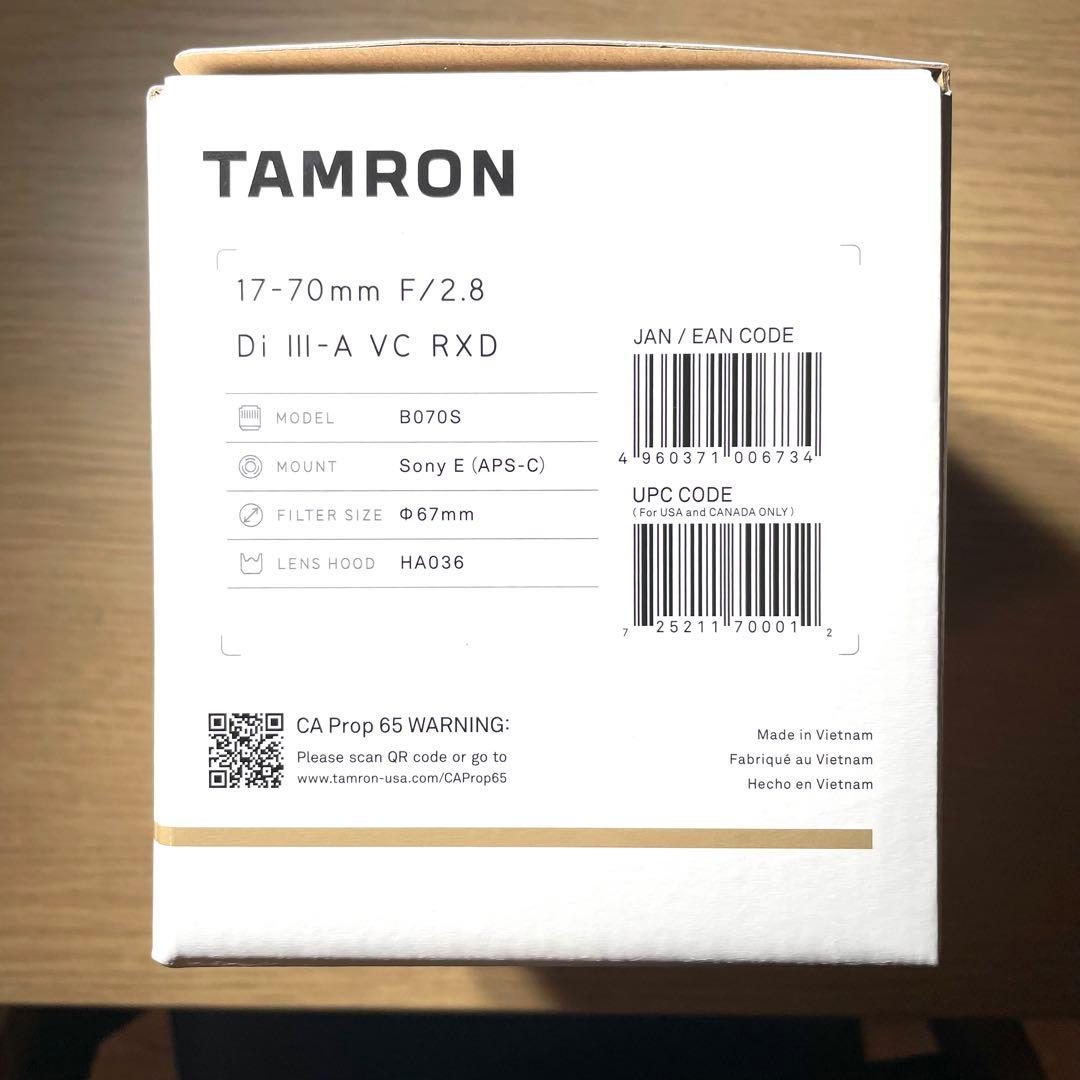 美品　TAMRON 17-70mm F/2.8 SONY Eマウント付属品完備