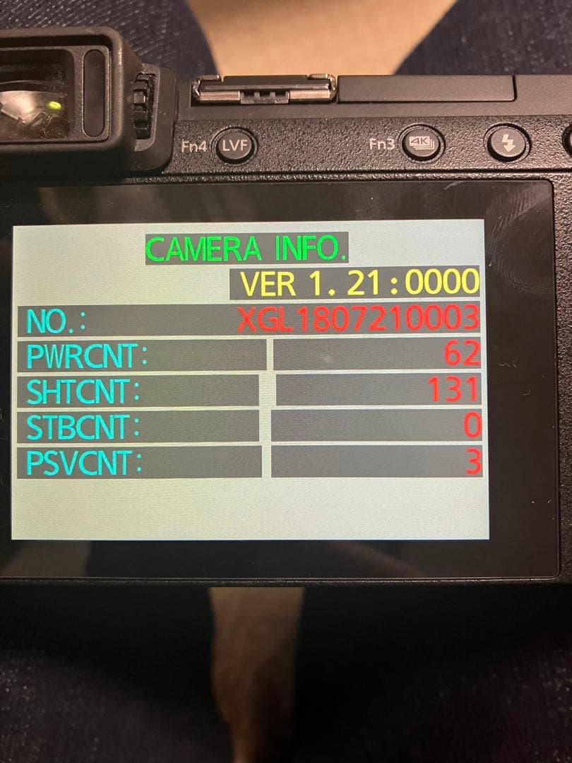 LUMIX DMC-GX7MK2K シャッター回数131回
