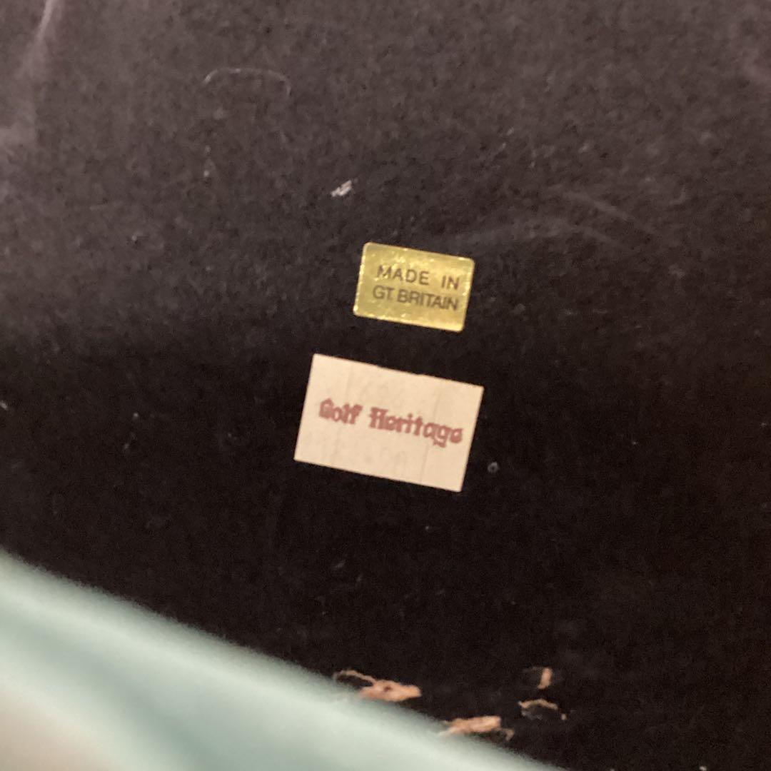 英国製アンティーク壁掛　レトロ　木製ゴルフクラブ手作り彫刻５本　ゴルフヘリテイジ