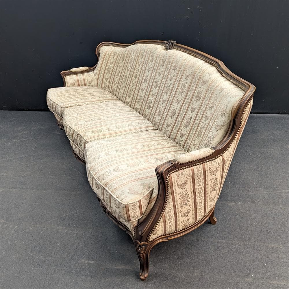 美品　ドマーニ　ルイ15世　トリプルソファ　三人掛け　3P　ロココ様式　カリモク