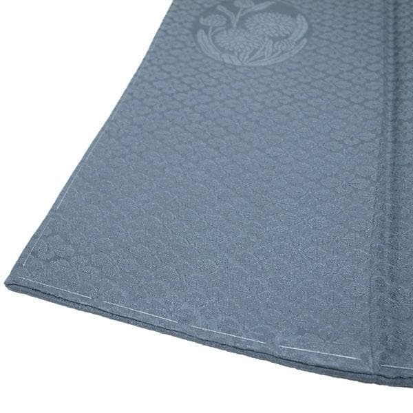 色無地 付下げ 付け下げ 着物 袷 グレー 地紋 裄68 Ｍ 中古 sn1516