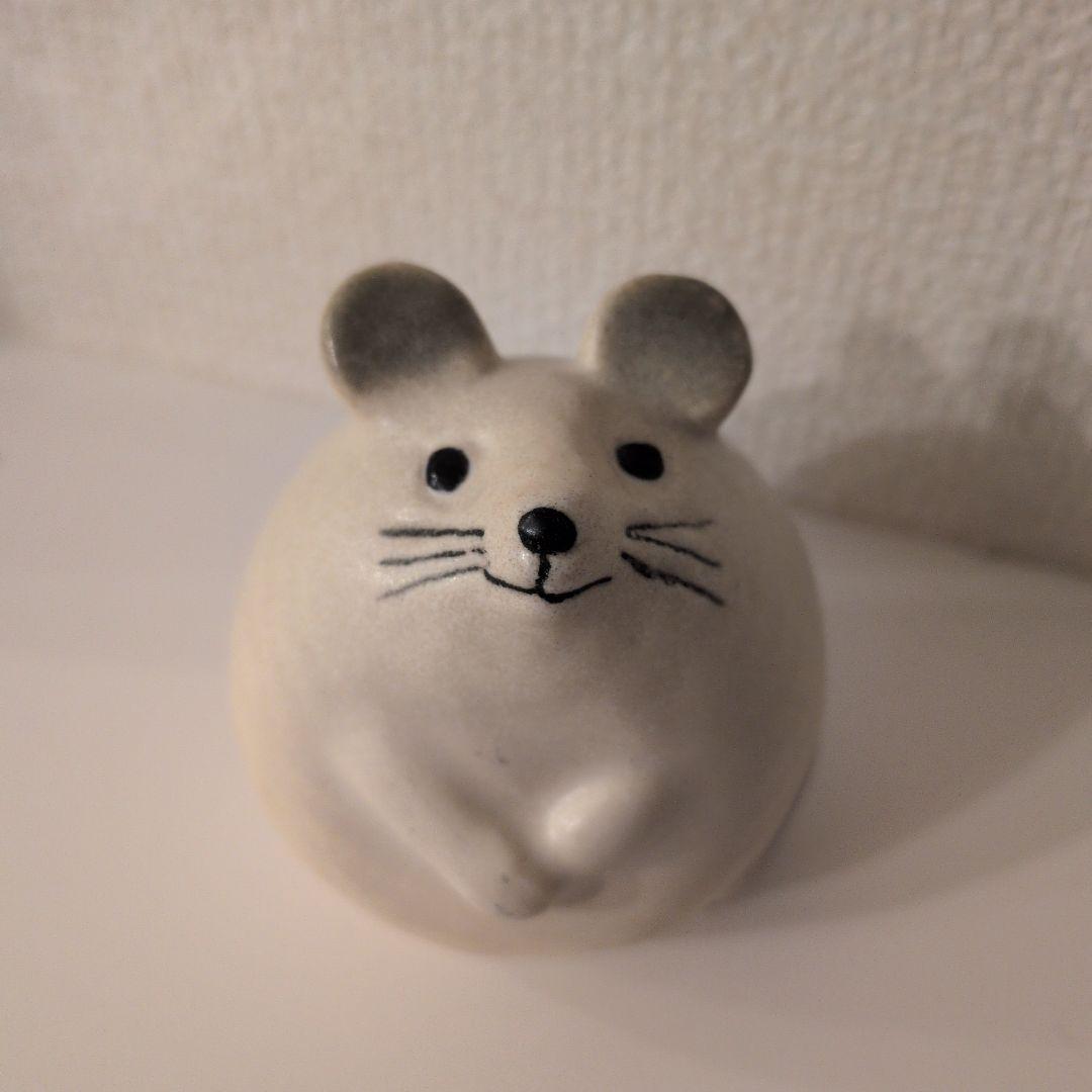 リサ ラーソン 3匹のねずみ せかほし ホワイト ネズミ 白 正規品　置物