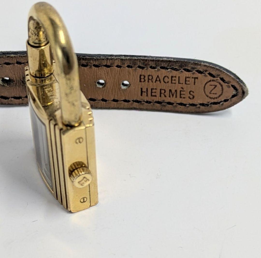 HERMES エルメス　ケリーウォッチ　ブラック×ゴールド【止まった状態】