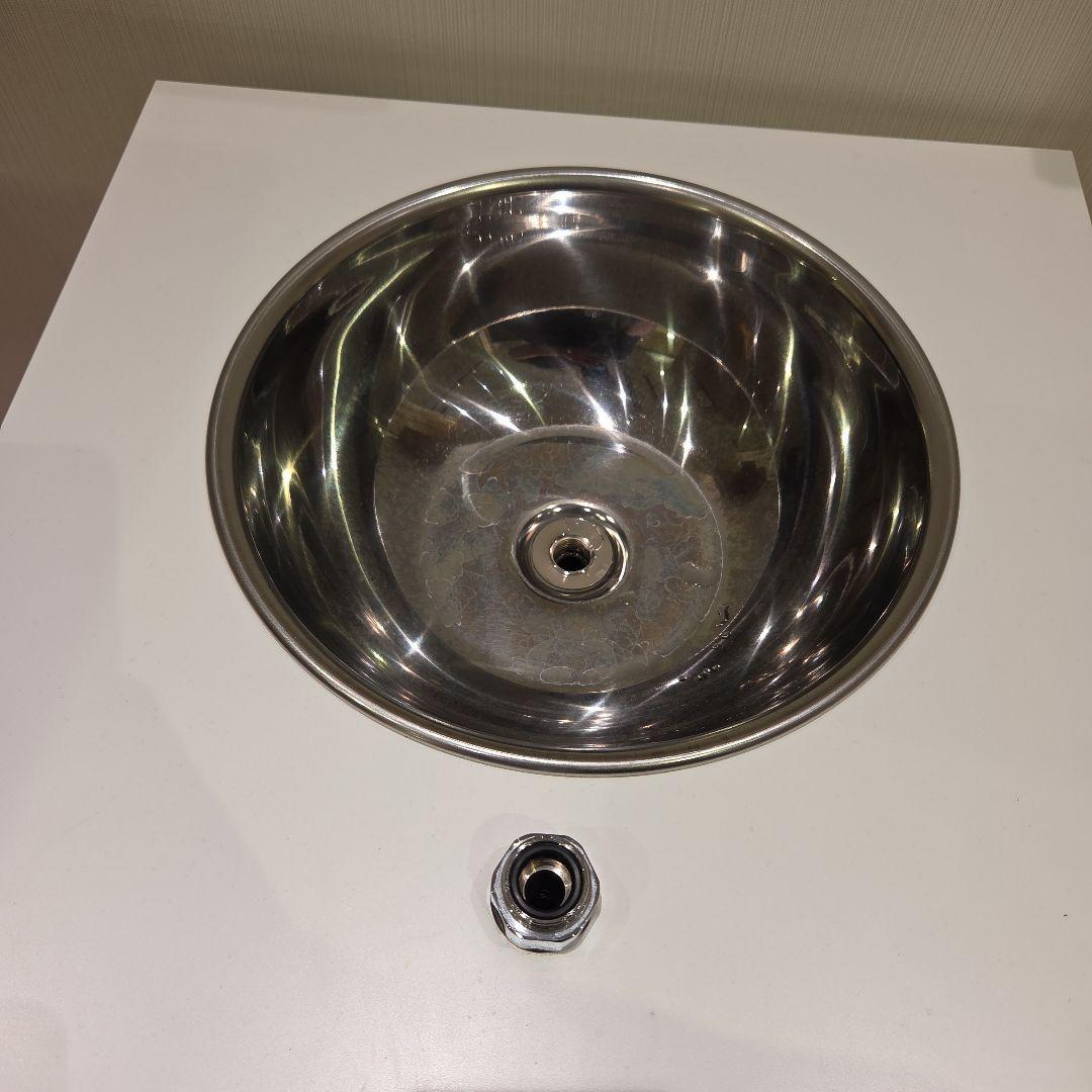 おく洗　コンパクトホワイトシンク ステンレスボウル付き