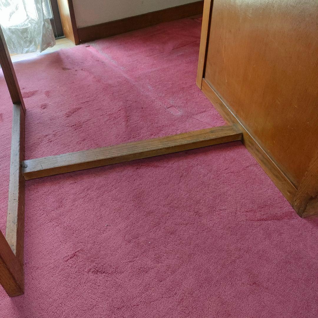 【昭和レトロ】 木製 勉強机 学習机 片袖 4引き出し付き 木製シンプル事務机