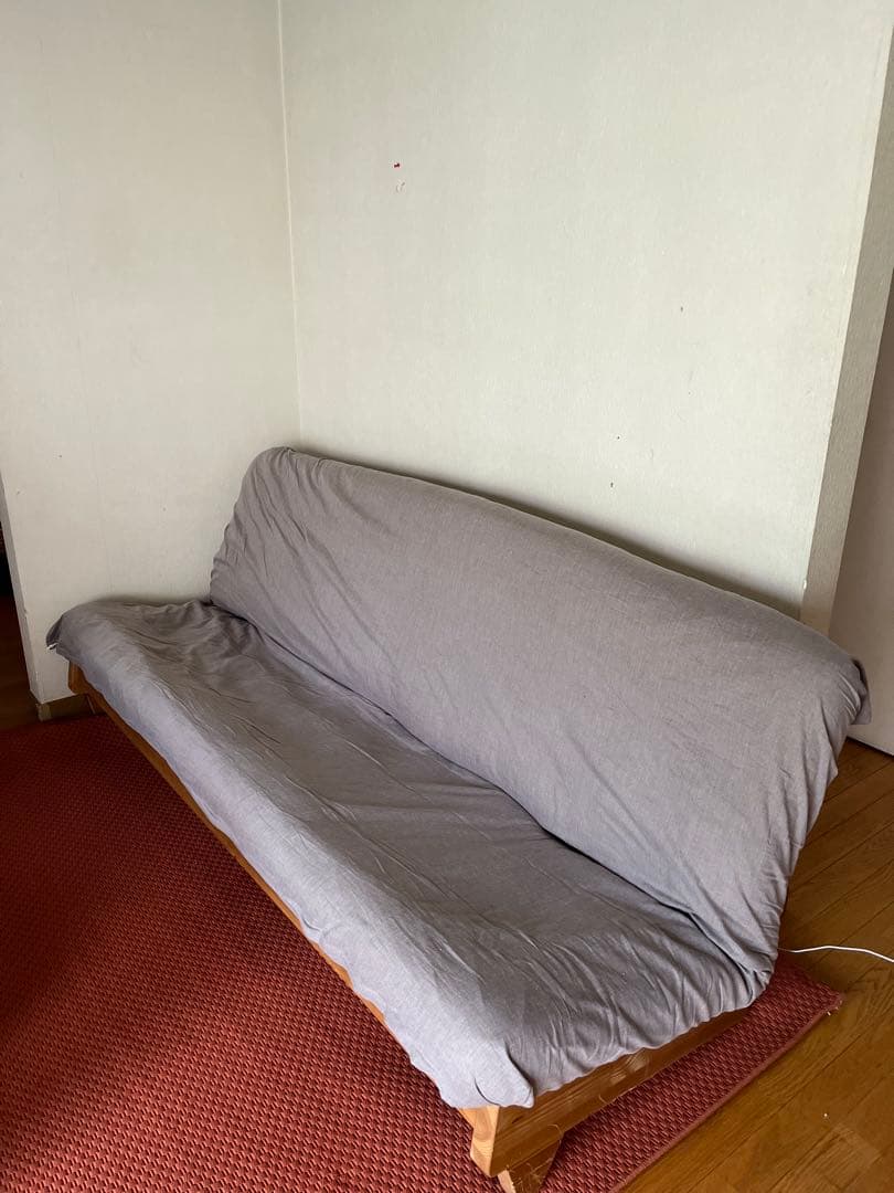 北欧風　木製　ソファベッド　フレーム　布団付きkarup カーラップ