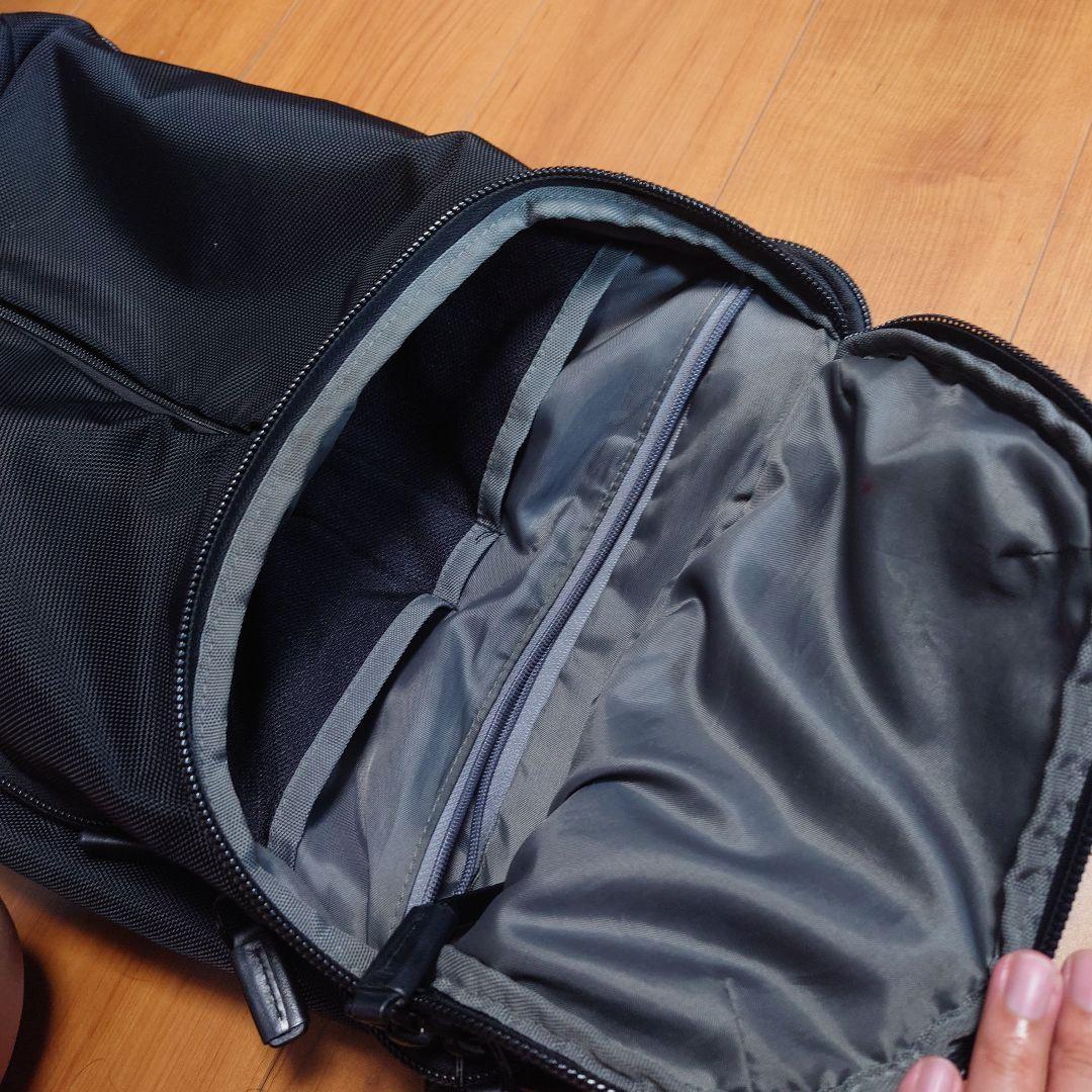 【美品】ace製　ブラックナイロンビジネスリュック