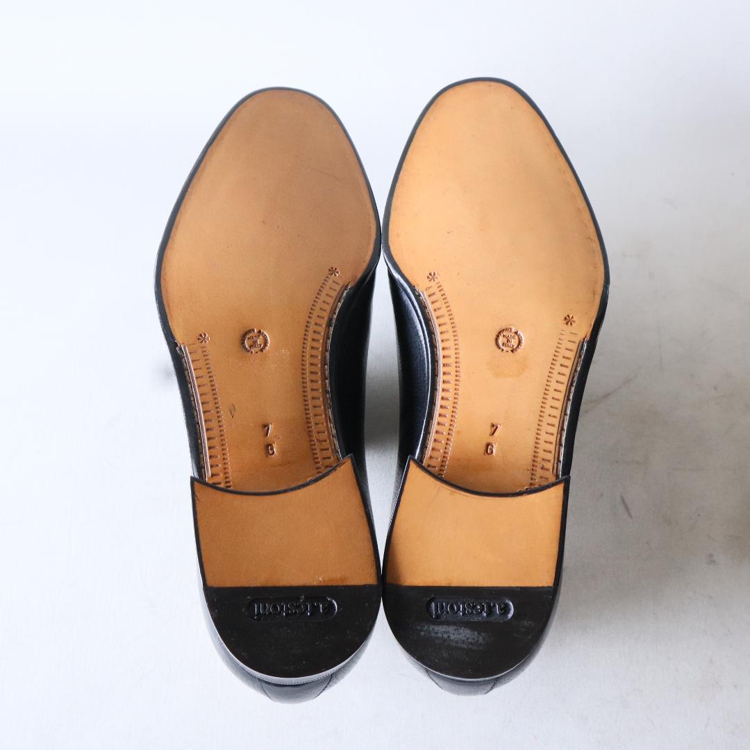 未使用 ア・テストーニ　Uチップドレスシューズ　黒　7 26cm