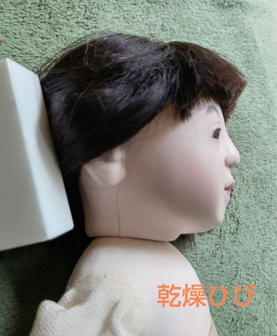 芳龍斎 上手　市松人形 昭和16年～20年 腕布交換済み 梨地 人形