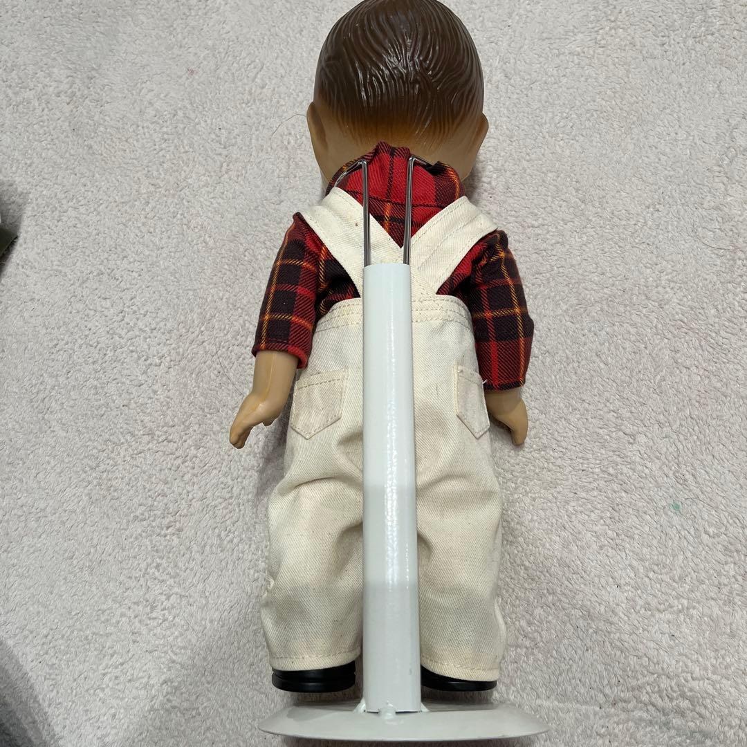 最終値下げ　buddy lee 人形 オーバーオール チェック柄シャツ