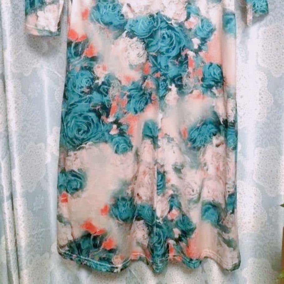 華麗な芸術品✨夢の世界へ旅立ちに纏う✨ブルーローズ 蒼薔薇 ワンピース ドレス✨