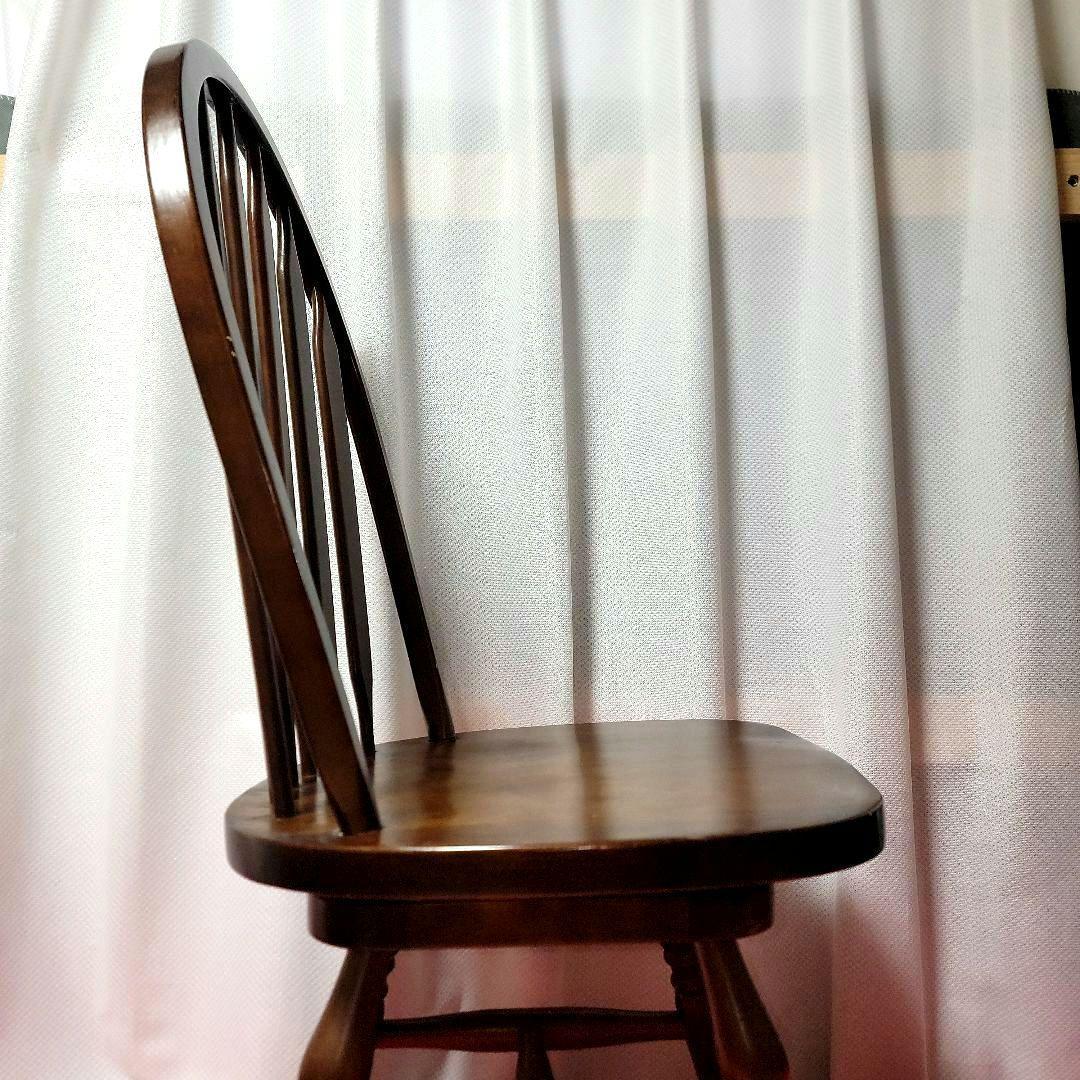 【即決】360°回転ヴィンテージ高級ダイニングチェア　マレーシア 安定ok！！