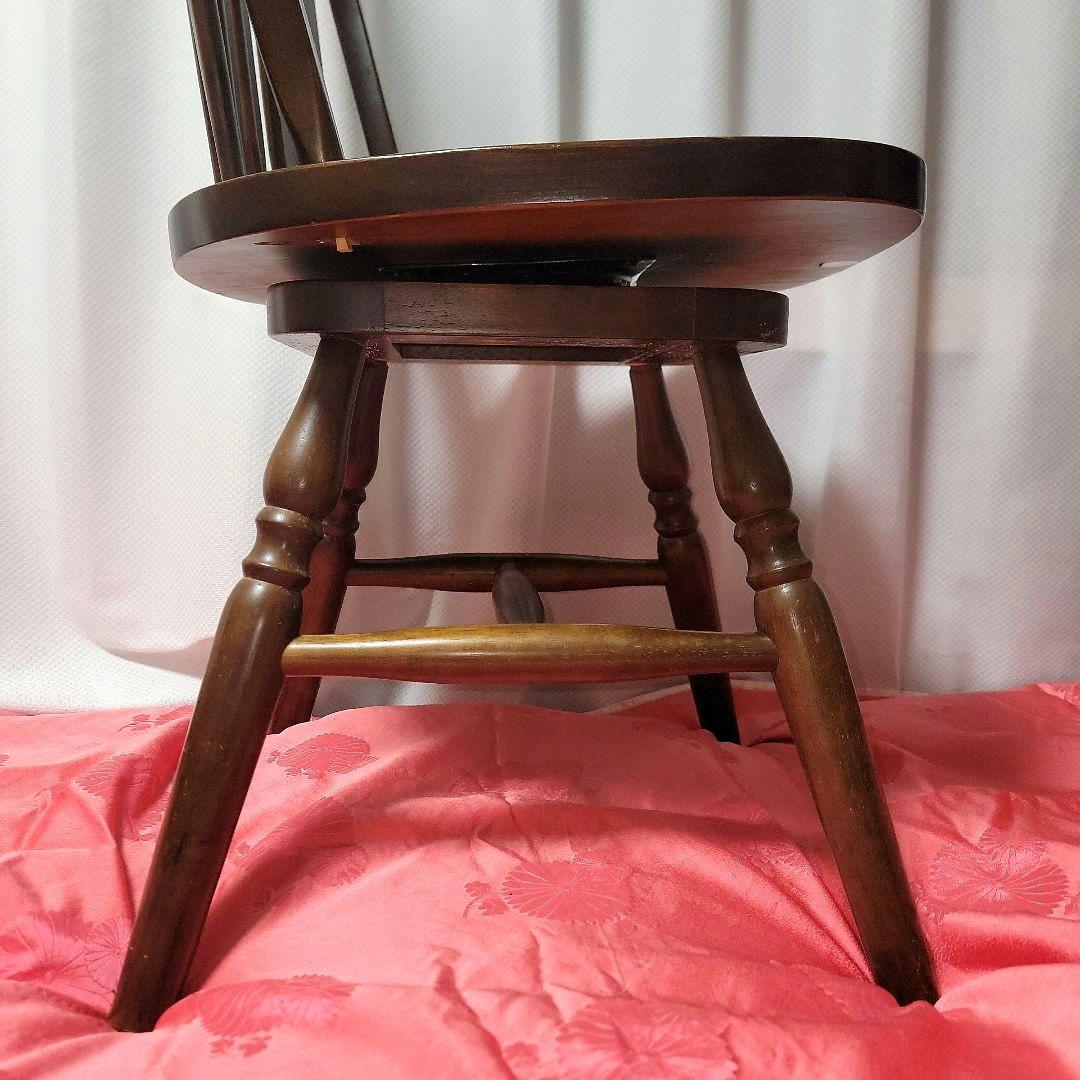 【即決】360°回転ヴィンテージ高級ダイニングチェア　マレーシア 安定ok！！